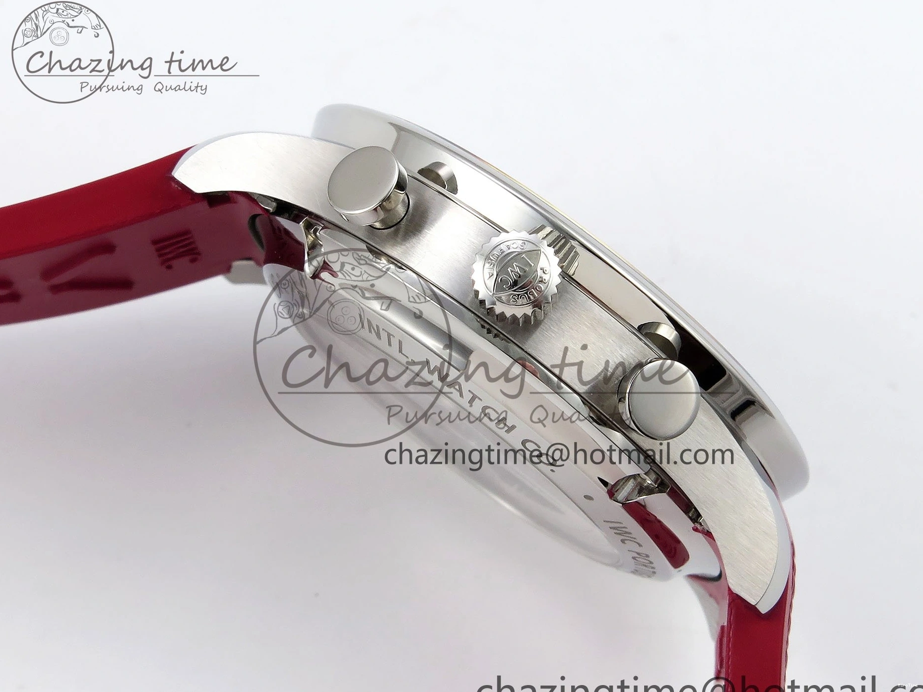 MIROTIME 0311 Reliable Portuguese Chrono IW3716 Z+F 1:1 Best Edition Red Dial on Red Rubber Strap A 7015